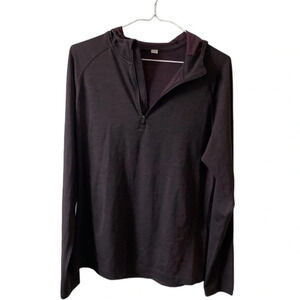 LULULEMON Mens Vent Tech 1/2 Zip Long Sleeve  Shirt with Hood Size M